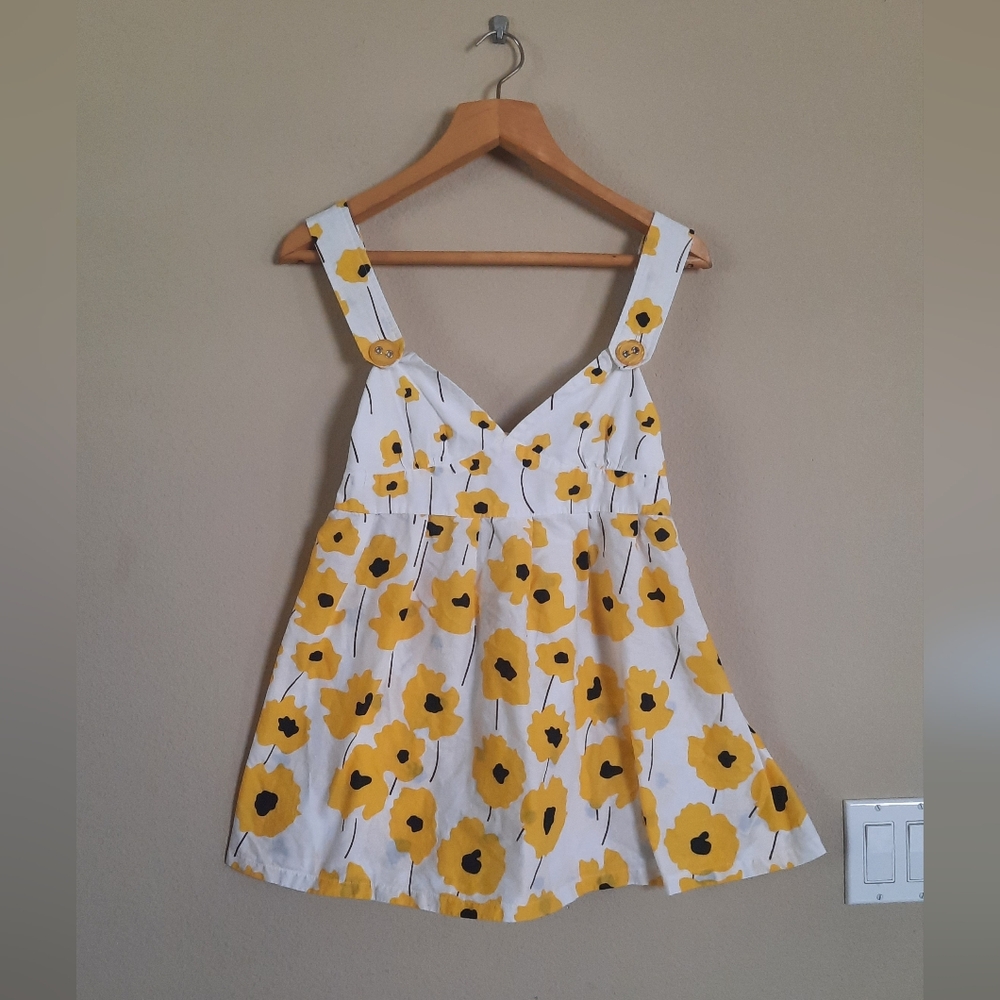 Fun 2 Fun Yellow and White Floral Blouse